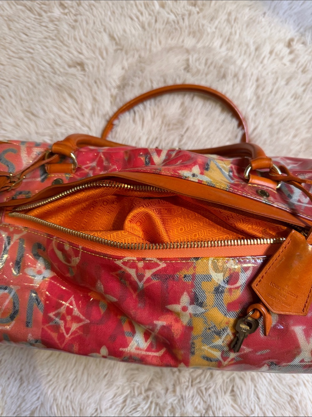 Louis Vuitton LV Richard Prince Pink Denim Defile Weekender PM Pulp Bag - Picture 8 of 14